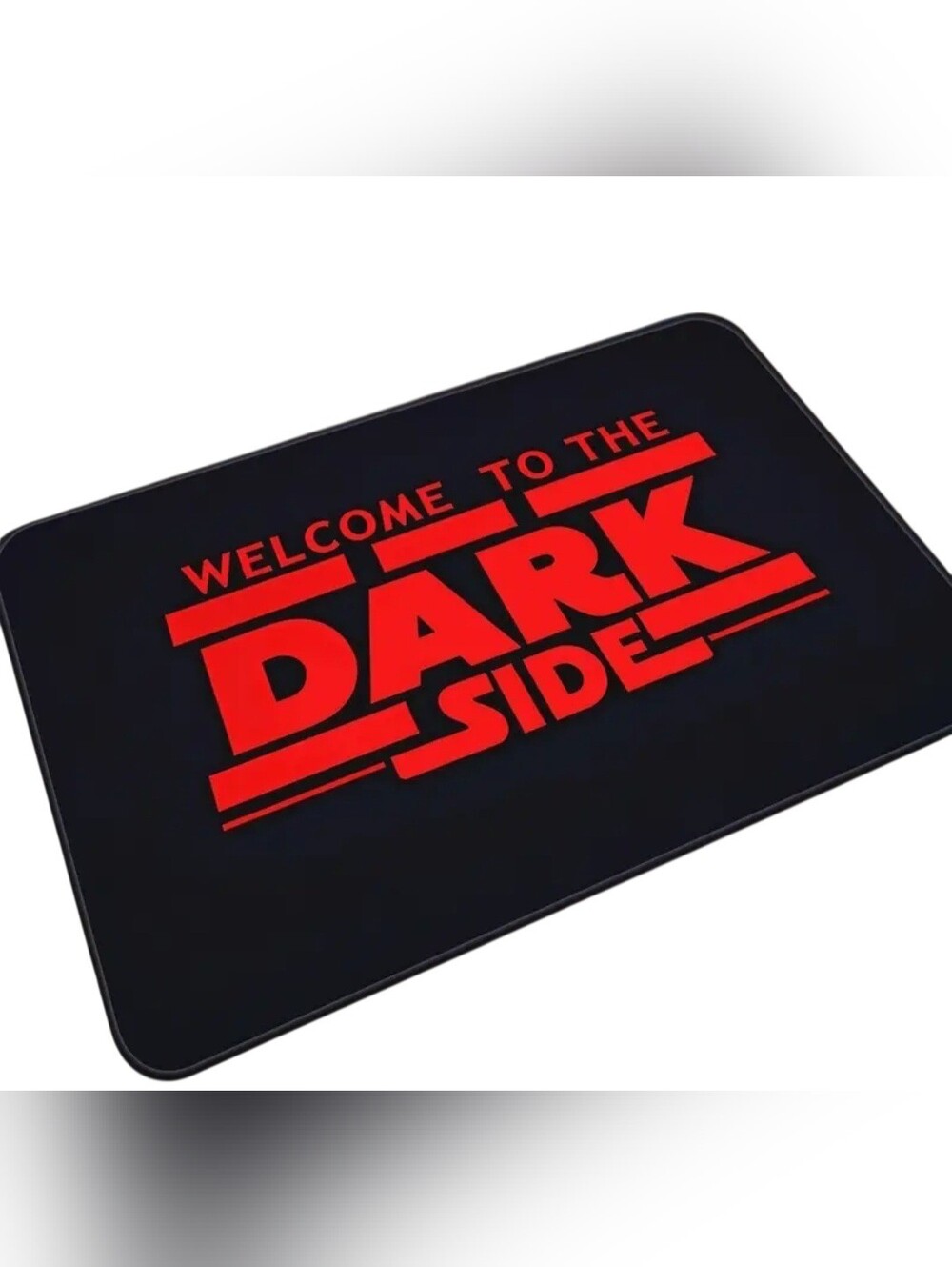 Welcome to the Dark Side Red & Black Doormat